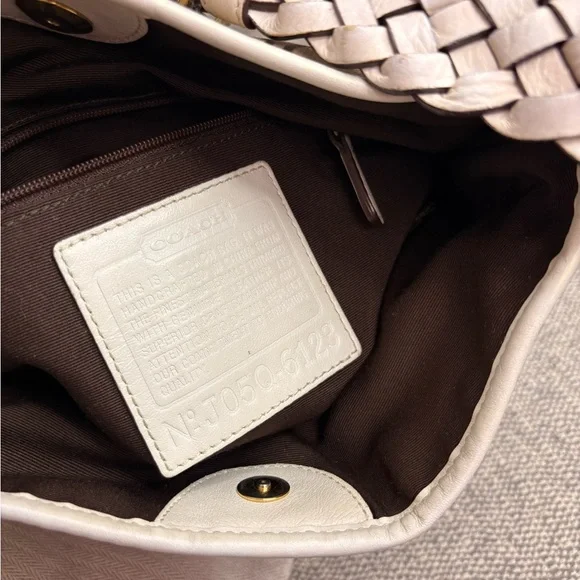 Coach Tan and Red Floral Shoulder Bag - Picture 8 of 8